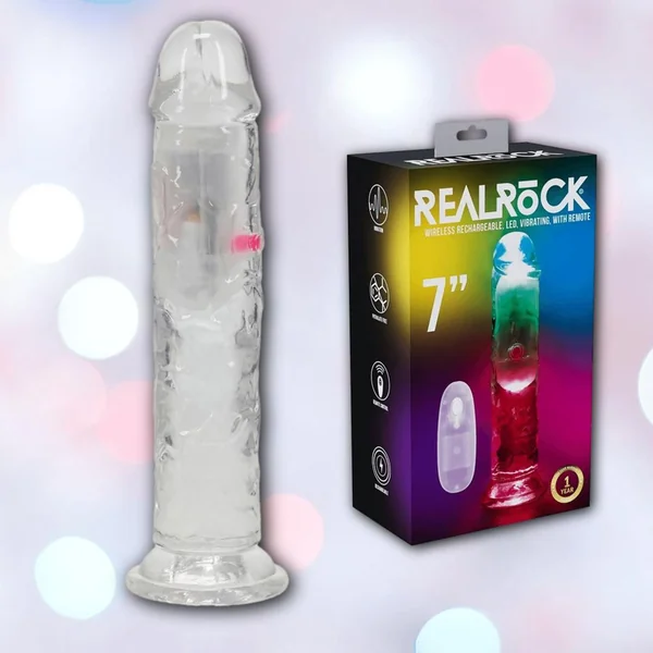 RealRock Wireless Rechargeable LED Vibrating 7"