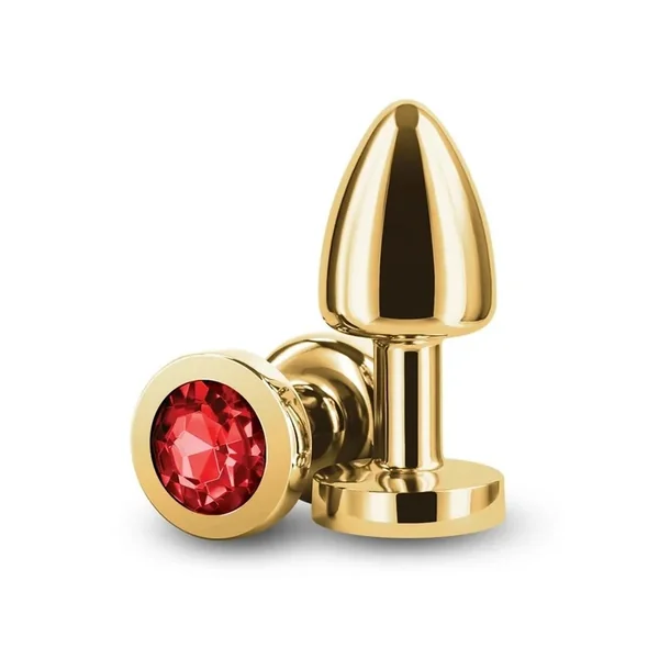 Rear Assets Aluminum Anal Plug – Petite – Gold/Red