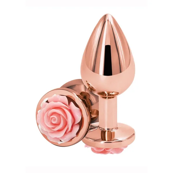 Rear Assets Rose Aluminum Anal Plug – Medium – Pink/Rose Gold