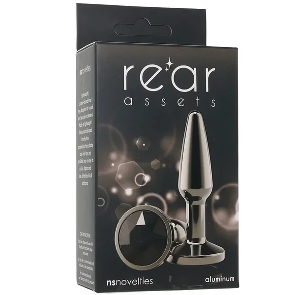 Rear Assets Tapered Gunmetal Gem Butt Plug – Small