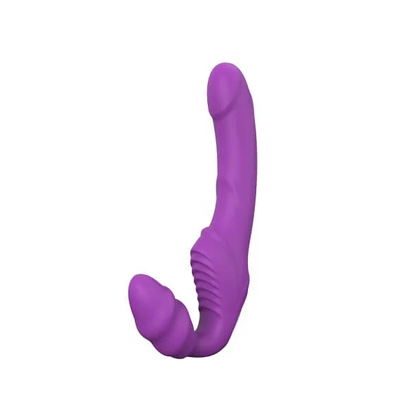 Rechargeable Silicone Strapless Vibrating Dildo