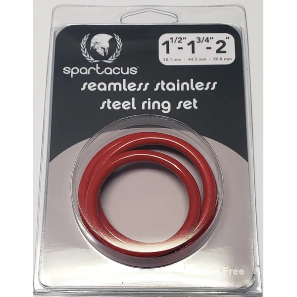 RED STAINLESS STEEL C-RING SET – 1.5 1.75″ 2″ “