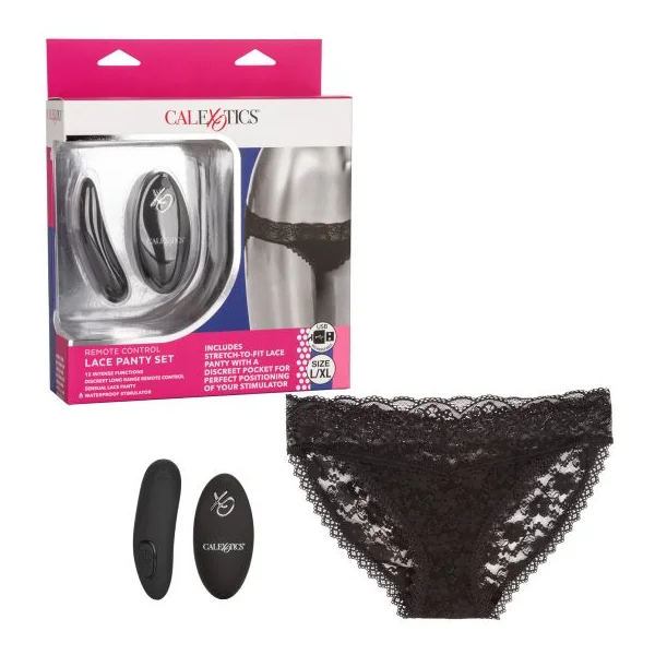 REMOTE CONTROL LACE PANTY SET L/XL