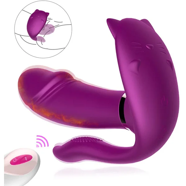 Remote Vibrator Heating Clitoris Dildo For Women
