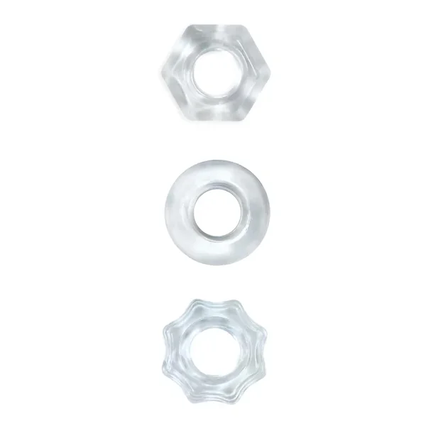 Renegade Chubbies Super Stretchable Cock Rings( Set of 3) – Clear