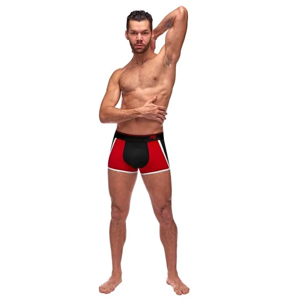 RETRO SPORT PANEL SHORT BLACK/ RED XL