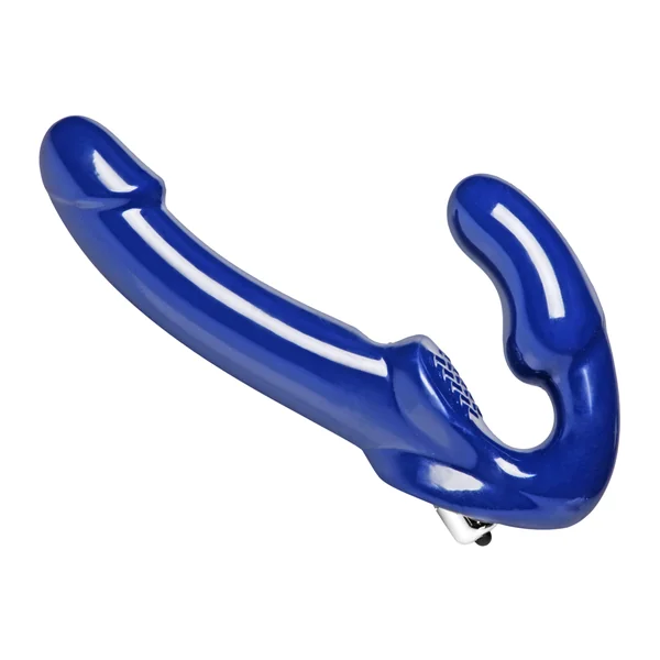 Revolver II Vibrating Strapless Strap on Dildo - Blue