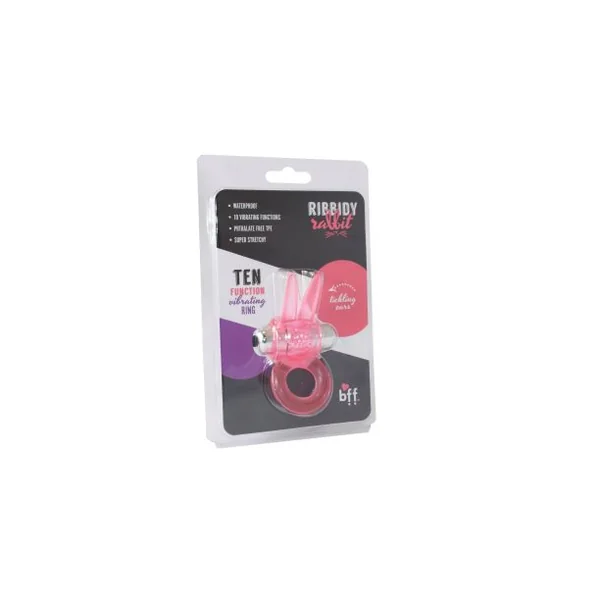 RIBBIDY RABBIT VIBRATING COCK RING-PINK