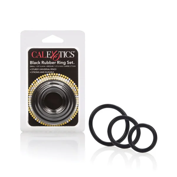 Rings! Black Rubber Ring Set
