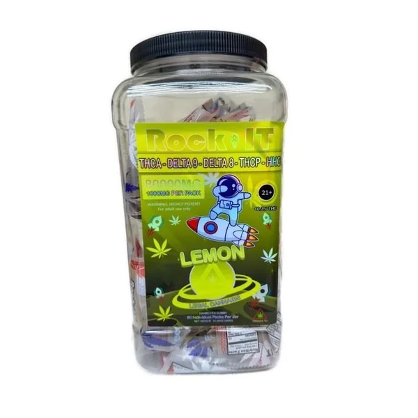 Rock-it Gummies 80000mg/jar 80pc Lemon