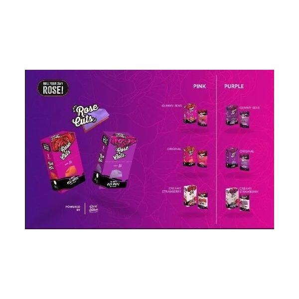 Rose Cuts Rose Wraps 3PK 15ct Box Pink Gummy Bear
