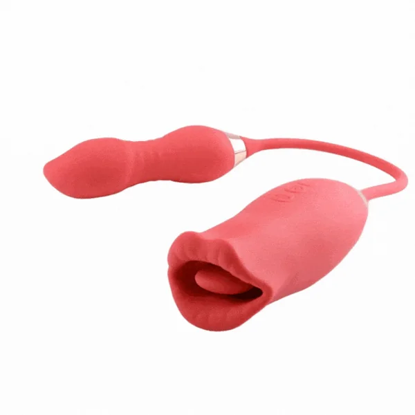 Rose Muncher Scarlet Rose kiss 3-in-1 Bitting & Thrusting Vibrator
