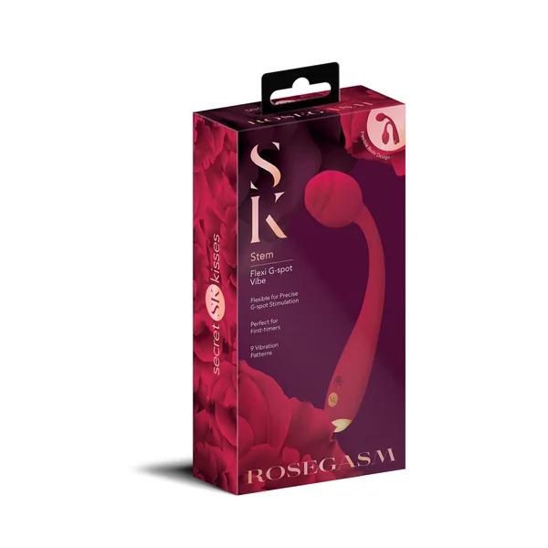 ROSEGASM LONG STEM FLEXI GSPOT VIBE ROSE