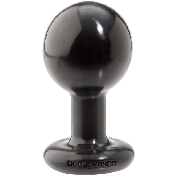 ROUND BUTT PLUG MEDIUM BLACK