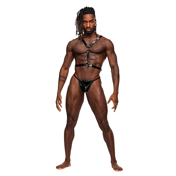 SAGITTARIUS LEATHER HARNESS BLACK O/S