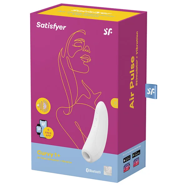 Satisfyer Curvy 1+ Connect App Air Pulse Stimulator + Vibration - White