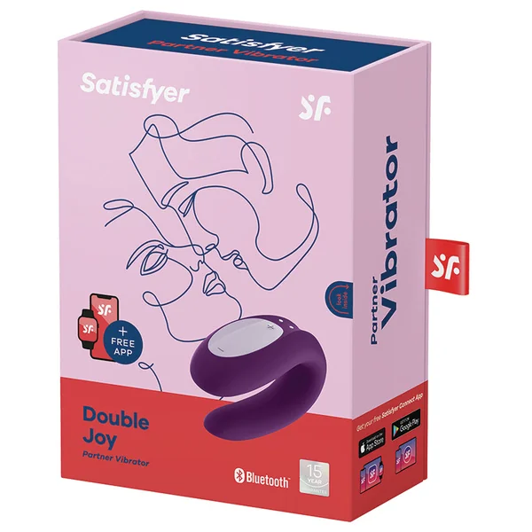 Satisfyer Double Joy Connect App Partner Vibrator - Violet
