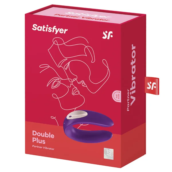 Satisfyer Double Plus Partner Vibrator - Purple