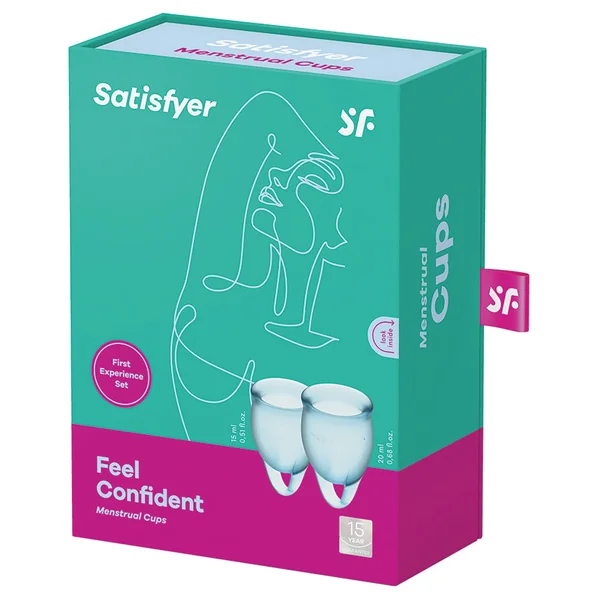 Satisfyer Feel Confident Menstrual Cups - Light Blue