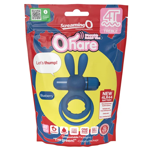 Screaming O 4T Tickle & Tease Ohare Vibrating Ring - Blueberry