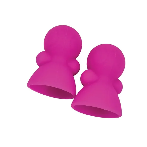 Seduce Me Nipple Suckers Silicone Vibrating – Pink