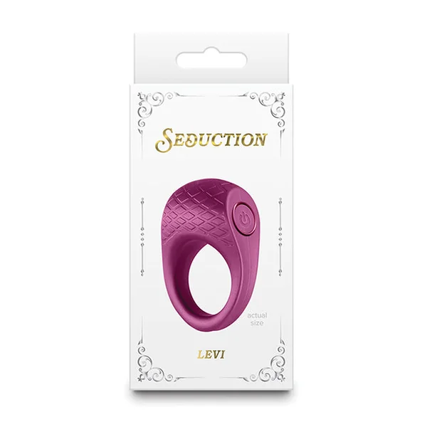 Seduction Levi Cock Ring - Metallic Burgundy