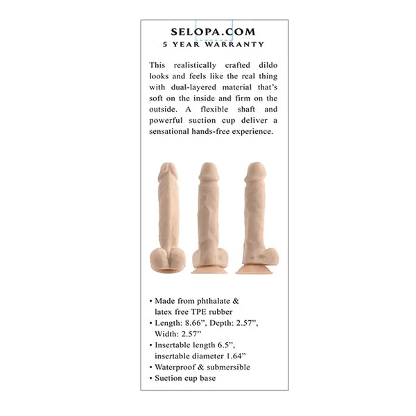 Selopa 6.5″ Natural Feel Dildo