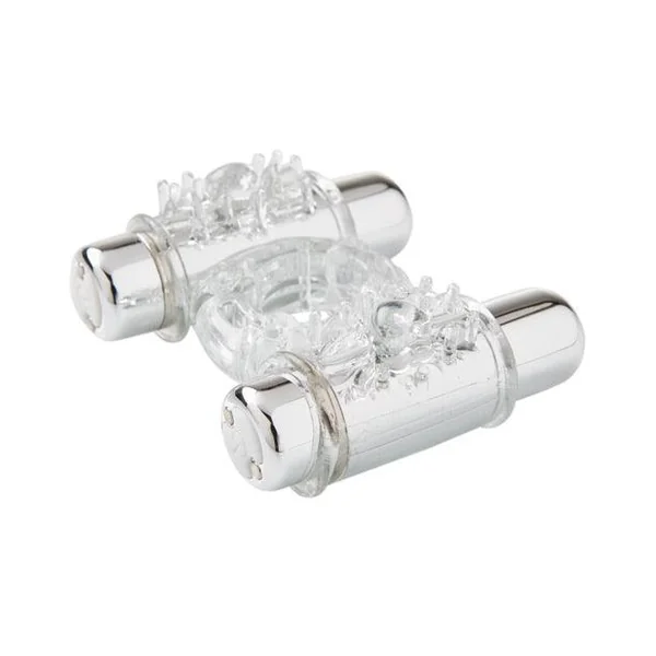 Sensuelle Double Action Cockring - 2x7 Function Clear