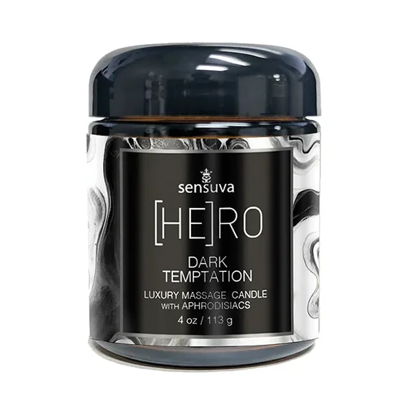 Sensuva Hero Dark Temptation Luxury Candle – 4 oz Ocean & Forest