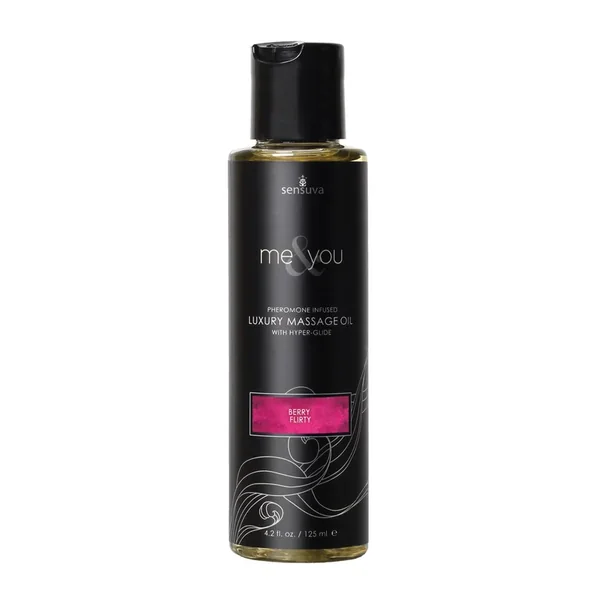 Sensuva Me & You Massage Oil – 4.2 oz Berry Flirty