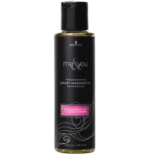 Sensuva Me & You Massage Oil - 4.2 Oz Pomegranate Fig-coconut Plumeria