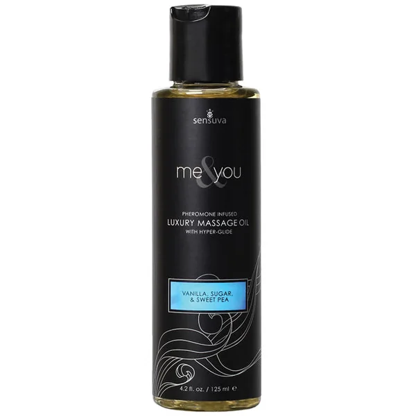Sensuva Me & You Massage Oil - 4.2 Oz Vanilla Sugar Sweet Pea