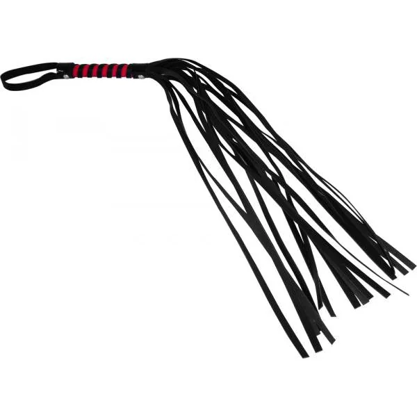 Sex and Mischief Red and Black Striped Flogger