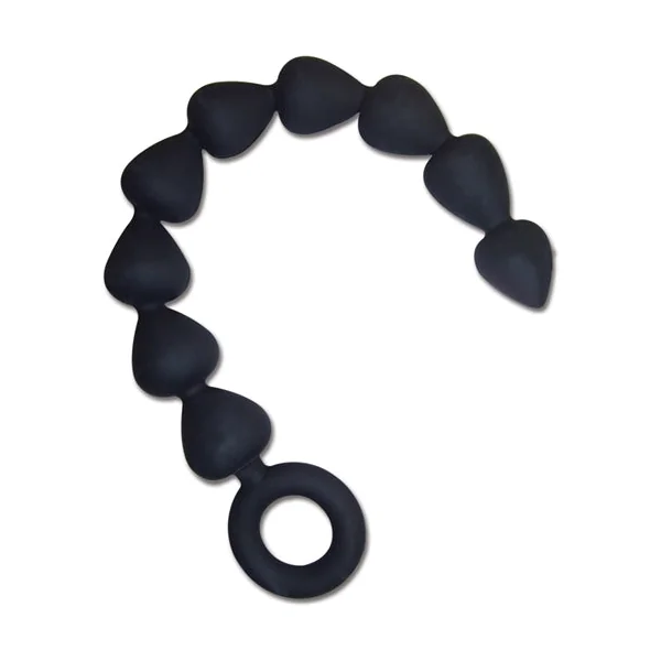 Sex and Mischief Silicone Anal Beads - Black