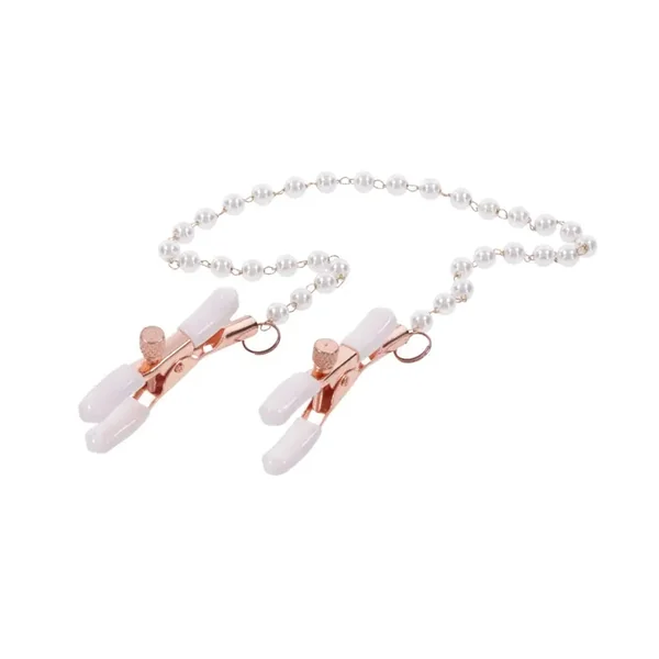 Sex & Mischief® Peaches ‘n CreaMe Pearl Nipple Clamps
