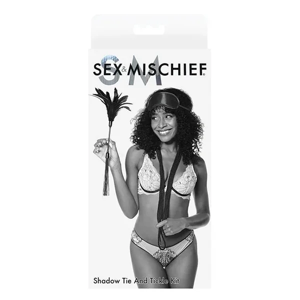 Sex & Mischief Shadow Tie & Tickle Kit – Black