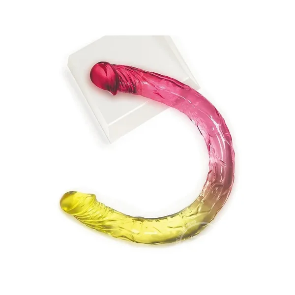 Shades - 17 Inch Double Dong - Pink and Yellow