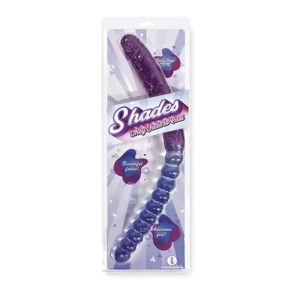 Shades Jelly TPR Gradient Double Dong – Blue/Violet