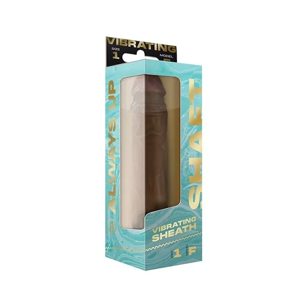 Shaft Flexskin Liquid Silicone 7.8″ Vibrating Sheath Oak