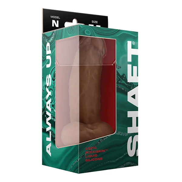Shaft Model N Flexskin Liquid Silicone 7.5" Dong W-balls - Oak