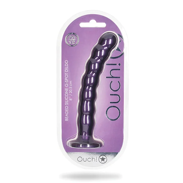 Shots Ouch 8" Beaded G-spot Dildo