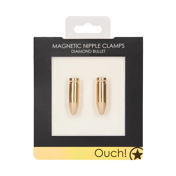 Shots Ouch Diamond Bullet Magnetic Nipple Clamps