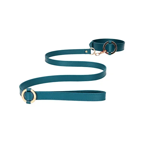 Shots Ouch Halo Collar with Leash – Green