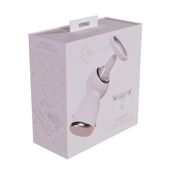 Shots Pumped Exquisite Rechargeable Vulva & Breast Pump - Pink