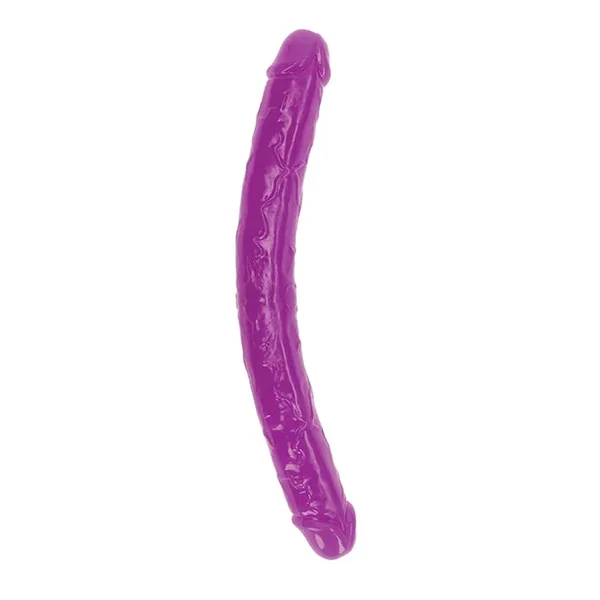 Shots RealRock 15″ Double Dong Glow in the Dark – Neon Purple