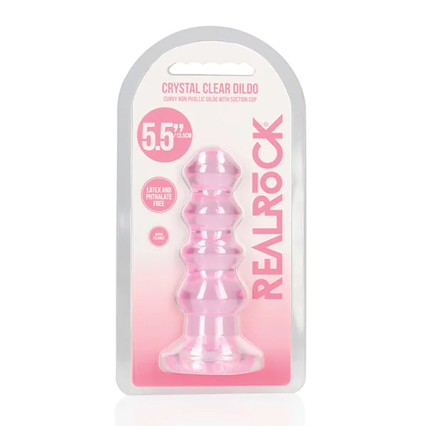 Shots Realrock Crystal Clear 5.5" Curvy Dildo/butt Plug