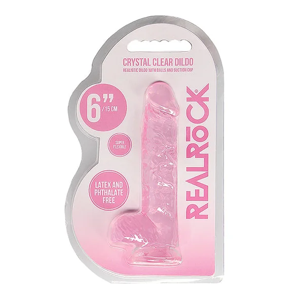Shots Realrock Realistic Crystal Clear Dildo W/balls