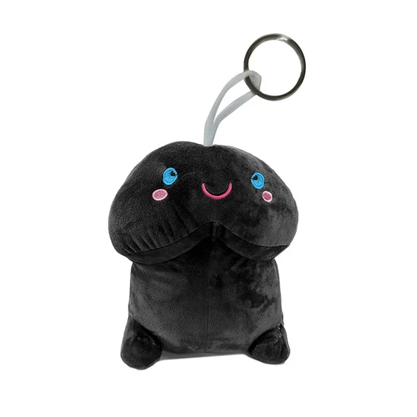Shots Short Penis Plushie - Black 4" / 10 cm