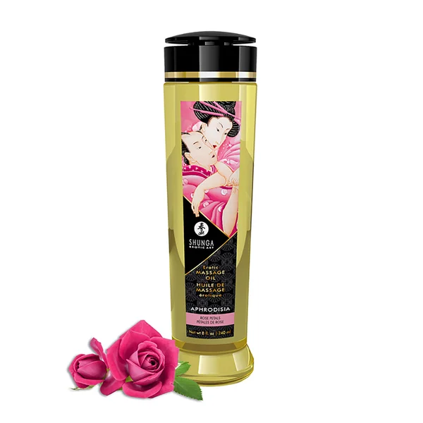Shunga – Erotic Massage Oil 8.4oz – Aphrodisia Roses