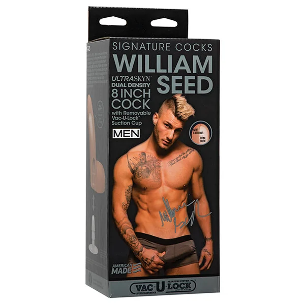 Signature Cocks Ultraskyn 8" Cock W-removable Vac-u-lock Suction Cup - William Seed